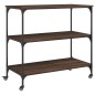 vidaXL Carrito de cocina madera ingeniería marrón roble 102x50x95 cm vidaXL Carrito de cocina madera ingeniería marrón roble 102x50x95 cm