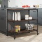 vidaXL Carrito de cocina madera ingeniería marrón roble 102x50x95 cm vidaXL Carrito de cocina madera ingeniería marrón roble 102x50x95 cm