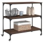 vidaXL Carrito de cocina madera ingeniería marrón roble 102x50x95 cm vidaXL Carrito de cocina madera ingeniería marrón roble 102x50x95 cm