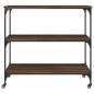 vidaXL Carrito de cocina madera ingeniería marrón roble 102x50x95 cm vidaXL Carrito de cocina madera ingeniería marrón roble 102x50x95 cm