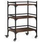 vidaXL Carrito de cocina madera ingeniería marrón roble 50x35x75,5 cm vidaXL Carrito de cocina madera ingeniería marrón roble 50x35x75,5 cm