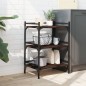 vidaXL Carrito de cocina madera ingeniería marrón roble 50x35x75,5 cm vidaXL Carrito de cocina madera ingeniería marrón roble 50x35x75,5 cm
