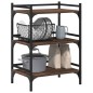 vidaXL Carrito de cocina madera ingeniería marrón roble 50x35x75,5 cm vidaXL Carrito de cocina madera ingeniería marrón roble 50x35x75,5 cm