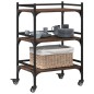 vidaXL Carrito de cocina madera ingeniería marrón roble 50x35x75,5 cm vidaXL Carrito de cocina madera ingeniería marrón roble 50x35x75,5 cm