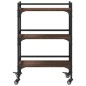 vidaXL Carrito de cocina madera ingeniería marrón roble 50x35x75,5 cm vidaXL Carrito de cocina madera ingeniería marrón roble 50x35x75,5 cm