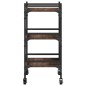 vidaXL Carrito de cocina madera ingeniería marrón roble 50x35x75,5 cm vidaXL Carrito de cocina madera ingeniería marrón roble 50x35x75,5 cm
