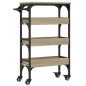 vidaXL Carrito de cocina madera de ingeniería roble Sonoma 53x20x76 cm vidaXL Carrito de cocina madera de ingeniería roble Sonoma 53x20x76 cm