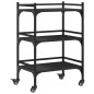 vidaXL Carrito de cocina madera de ingeniería negro 50x35x75,5 cm vidaXL Carrito de cocina madera de ingeniería negro 50x35x75,5 cm