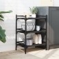 vidaXL Carrito de cocina madera de ingeniería negro 50x35x75,5 cm vidaXL Carrito de cocina madera de ingeniería negro 50x35x75,5 cm