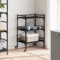 vidaXL Carrito de cocina madera de ingeniería negro 50x35x75,5 cm vidaXL Carrito de cocina madera de ingeniería negro 50x35x75,5 cm