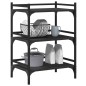 vidaXL Carrito de cocina madera de ingeniería negro 50x35x75,5 cm vidaXL Carrito de cocina madera de ingeniería negro 50x35x75,5 cm