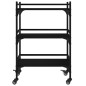 vidaXL Carrito de cocina madera de ingeniería negro 50x35x75,5 cm vidaXL Carrito de cocina madera de ingeniería negro 50x35x75,5 cm