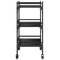 vidaXL Carrito de cocina madera de ingeniería negro 50x35x75,5 cm vidaXL Carrito de cocina madera de ingeniería negro 50x35x75,5 cm