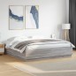 vidaXL Estructura de cama con luces LED madera gris Sonoma 200x200 cm