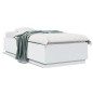 vidaXL Estructura de cama con LED madera ingeniería blanco 90x200 cm vidaXL Estructura de cama con LED madera ingeniería blanco 90x200 cm