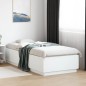 vidaXL Estructura de cama con LED madera ingeniería blanco 90x200 cm vidaXL Estructura de cama con LED madera ingeniería blanco 90x200 cm