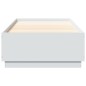 vidaXL Estructura de cama con LED madera ingeniería blanco 90x200 cm vidaXL Estructura de cama con LED madera ingeniería blanco 90x200 cm