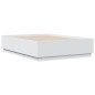 vidaXL Estructura de cama con LED madera ingeniería blanco 140x190 cm vidaXL Estructura de cama con LED madera ingeniería blanco 140x190 cm