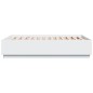 vidaXL Estructura de cama con LED madera ingeniería blanco 140x190 cm vidaXL Estructura de cama con LED madera ingeniería blanco 140x190 cm