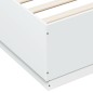 vidaXL Estructura de cama con LED madera ingeniería blanco 140x200 cm vidaXL Estructura de cama con LED madera ingeniería blanco 140x200 cm