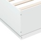 vidaXL Estructura de cama con LED madera ingeniería blanco 120x200 cm