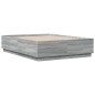 vidaXL Estructura cama con luces LED madera gris Sonoma 120x190 cm
