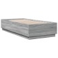 vidaXL Estructura cama con luces LED madera gris Sonoma 100x200 cm vidaXL Estructura cama con luces LED madera gris Sonoma 100x200 cm