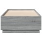 vidaXL Estructura cama con luces LED madera gris Sonoma 100x200 cm vidaXL Estructura cama con luces LED madera gris Sonoma 100x200 cm