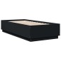 vidaXL Estructura cama con luces LED madera ingeniería negro 100x200cm vidaXL Estructura cama con luces LED madera ingeniería negro 100x200cm