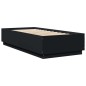 vidaXL Estructura cama con luces LED madera ingeniería negro 100x200cm vidaXL Estructura cama con luces LED madera ingeniería negro 100x200cm
