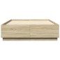 vidaXL Estructura cama con luces LED madera roble Sonoma 140x200 cm vidaXL Estructura cama con luces LED madera roble Sonoma 140x200 cm