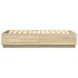 vidaXL Estructura cama con luces LED madera roble Sonoma 140x200 cm vidaXL Estructura cama con luces LED madera roble Sonoma 140x200 cm