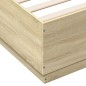 vidaXL Estructura cama con luces LED madera roble Sonoma 140x200 cm vidaXL Estructura cama con luces LED madera roble Sonoma 140x200 cm