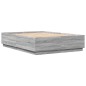 vidaXL Estructura de cama madera de ingeniería gris Sonoma 150x200 cm