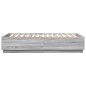 vidaXL Estructura de cama madera de ingeniería gris Sonoma 150x200 cm