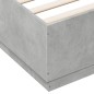 vidaXL Estructura de cama madera de ingeniería gris hormigón 150x200cm vidaXL Estructura de cama madera de ingeniería gris hormigón 150x200cm