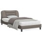 vidaXL Estructura de cama con luces LED tela gris taupe 100x200 cm vidaXL Estructura de cama con luces LED tela gris taupe 100x200 cm