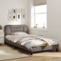 vidaXL Estructura de cama con luces LED tela gris taupe 100x200 cm vidaXL Estructura de cama con luces LED tela gris taupe 100x200 cm