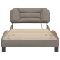 vidaXL Estructura de cama con luces LED tela gris taupe 100x200 cm vidaXL Estructura de cama con luces LED tela gris taupe 100x200 cm