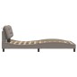vidaXL Estructura de cama con luces LED tela gris taupe 100x200 cm vidaXL Estructura de cama con luces LED tela gris taupe 100x200 cm