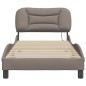 vidaXL Estructura de cama con luces LED tela gris taupe 80x200 cm