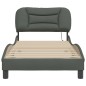 vidaXL Estructura de cama con luces LED tela gris oscuro 90x190 cm vidaXL Estructura de cama con luces LED tela gris oscuro 90x190 cm
