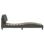 vidaXL Estructura de cama con luces LED tela gris oscuro 90x190 cm vidaXL Estructura de cama con luces LED tela gris oscuro 90x190 cm