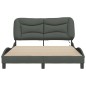 vidaXL Estructura de cama con luces LED tela gris oscuro 120x200 cm vidaXL Estructura de cama con luces LED tela gris oscuro 120x200 cm