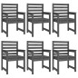 vidaXL Juego de comedor de jardín 7 piezas madera maciza pino gris vidaXL Juego de comedor de jardín 7 piezas madera maciza pino gris