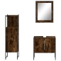 vidaXL Set de muebles baño 3 pzas madera contrachapada roble ahumado vidaXL Set de muebles baño 3 pzas madera contrachapada roble ahumado