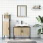 vidaXL Set de muebles de baño 3 pzas madera contrachapada roble sonoma vidaXL Set de muebles de baño 3 pzas madera contrachapada roble sonoma