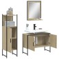 vidaXL Set de muebles de baño 3 pzas madera contrachapada roble sonoma vidaXL Set de muebles de baño 3 pzas madera contrachapada roble sonoma
