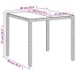 vidaXL Mesa de jardín superficie de vidrio ratán PE blanco 90x90x75 cm vidaXL Mesa de jardín superficie de vidrio ratán PE blanco 90x90x75 cm