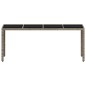 vidaXL Mesa de jardín superficie de vidrio ratán PE gris 190x90x75 cm vidaXL Mesa de jardín superficie de vidrio ratán PE gris 190x90x75 cm